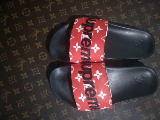 Louis Vuitton X Supreme Slippers Mens ID:20190503a370